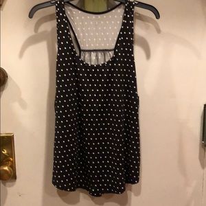 Kate Spade polka dot workout tank